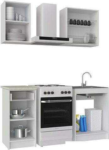 Готовая кухня НК-Мебель Ника 1 L 76144500 (графит/дуб вотан)