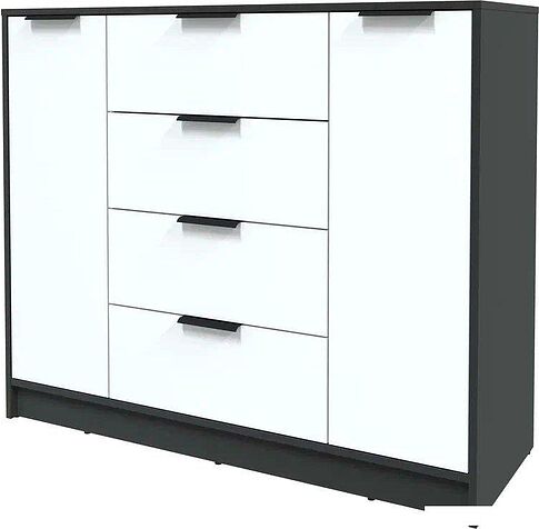 Тумба Интерлиния Концепт КТ-Т120 (белый платинум/антрацит)