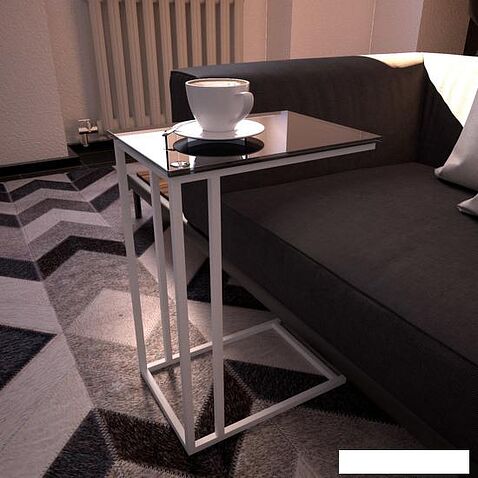 Приставной столик RasGar Престиж РСГР.001.000-0002 (черный/белый)