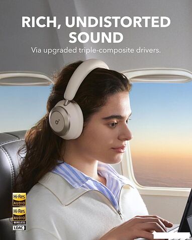 Наушники Anker Soundcore Space One Pro (бежевый)