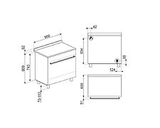 Кухонная плита Smeg C9GMX2