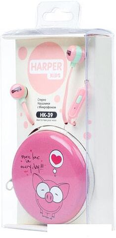 Наушники с микрофоном Harper Kids HK-39 (розовый)
