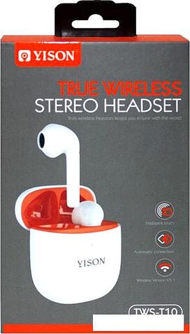 Наушники Yison TWS-T10 (белый)