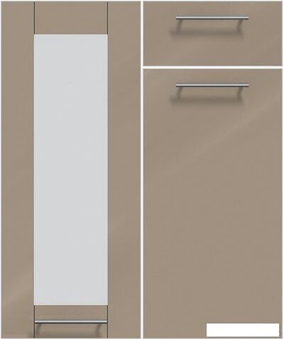 Готовая кухня Интерлиния Мила Пластик 1.2x1.2 (дуб эпоксид/черный/кастилло темный)