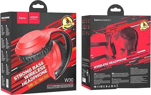 Наушники Hoco W30 (красный/черный)