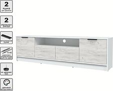 Тумба Интерлиния ТВ Концепт КТ-ТВ4-50 (дуб белый/белый платинум)