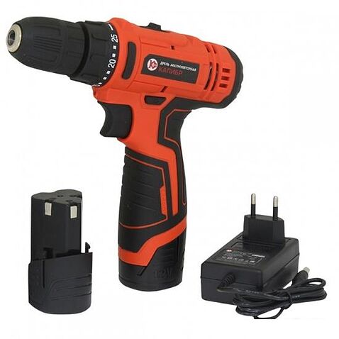 Дрель-шуруповерт Калибр ДА-12А (с 2-мя АКБ, кейс)