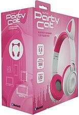 Наушники QUMO Party Cat (белый/розовый)