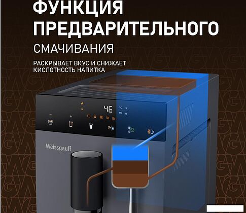 Кофемашина Weissgauff WCM-245 DBx Touch Cappuccino