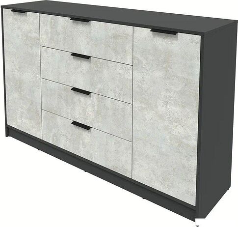 Тумба Интерлиния Концепт КТ-Т160 (бетон лайт/антрацит)