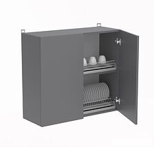 Шкаф навесной Артём-Мебель Мэри 800мм СН-114.204 (серый графит)
