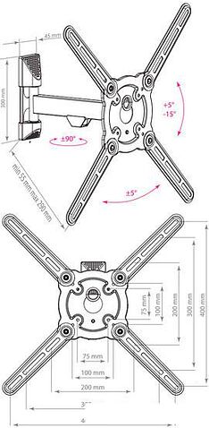Кронштейн Kromax ATLANTIS-10 (темно-серый)