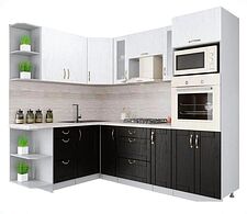 Готовая кухня Интерлиния Мила Крафт 1.68x2.4 левая (дуб английский/дуб полярный)