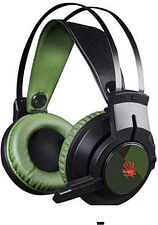 Наушники с микрофоном A4Tech Bloody J450 (черный/зеленый)
