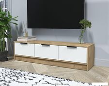 Тумба Интерлиния ТВ Концепт КТ-ТВ3-35 (белый платинум/дуб золотой)