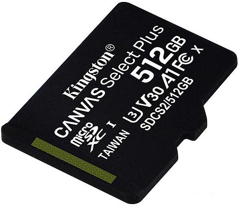 Карта памяти Kingston Canvas Select Plus microSDXC 512GB