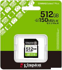 Карта памяти Kingston Canvas Select Plus SDXC 512GB SDS3/512GB