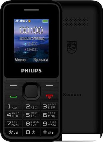 Кнопочный телефон Philips Xenium E2125 (черный)