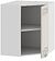 Шкаф навесной Трия Долорес 1В6У (белый/крем)