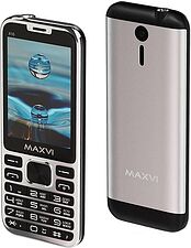 Мобильный телефон Maxvi X10 (серебристый)