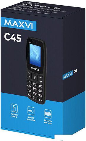 Кнопочный телефон Maxvi C45 (серый)