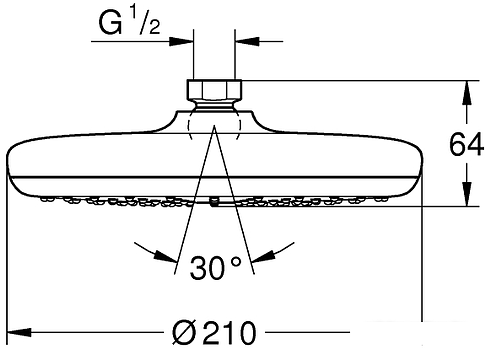 Верхний душ Grohe Tempesta 210 26408000