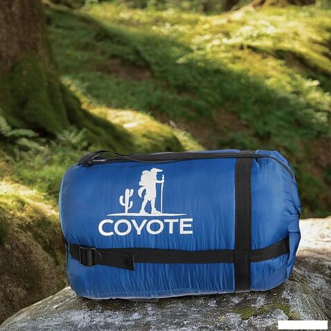 Спальный мешок Coyote Baring ZC-SB022 (синий с туристическим ковриком Foal 1.2см хаки)