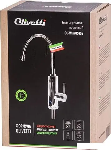 Проточный электрический водонагреватель-кран Olivetti OL-WH4051SS