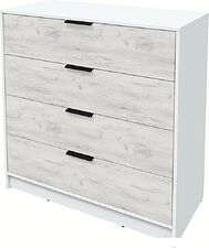 Комод Интерлиния Концепт КТ-К100 (дуб белый/белый платинум)