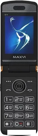 Кнопочный телефон Maxvi E11 (черный)