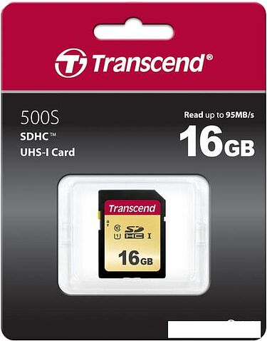 Карта памяти Transcend SDHC 500S 16GB