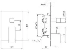 Душевая система  Berges Wasserhaus Nardis 3S 071012