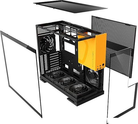 Корпус Geometric Future Model 5 5FAN (черный/желтый)