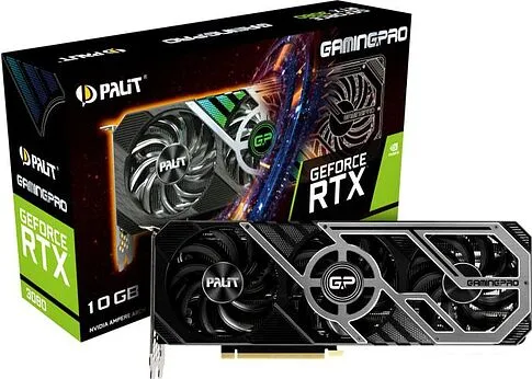 Видеокарта Palit GeForce RTX 3080 GamingPro 10GB GDDR6X NED3080019IA-132AA