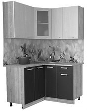 Готовая кухня Интерлиния Мила 12x13 (бетон-антрацит-травертин) Готовая кухня Интерлиния Мила 12x13 (бетон-антрацит-травертин)