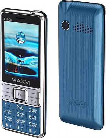 Кнопочный телефон Maxvi X900c (синий)