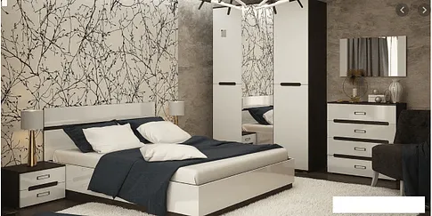 Комод Горизонт Вегас (венге-белый глянец)