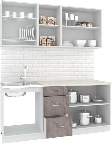 Кухня Кортекс-мебель Корнелия Лира 1.8м (зеленый/оникс/марсель)