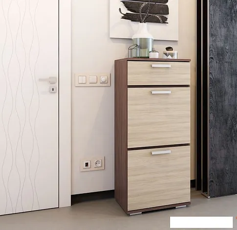 Тумба МебельЭра Ника ТВ500 высокая (ясень шимо)