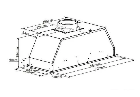 Кухонная вытяжка MAUNFELD Crosby Light 70 (нержавеющая сталь)