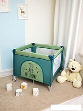 Игровой манеж Amarobaby Walky Good Day Fox (оливковый)