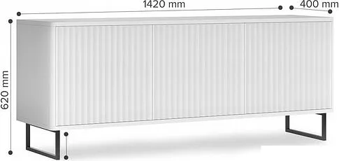 Тумба Shtabe Royal 5041 эко (белый/белый/черный)