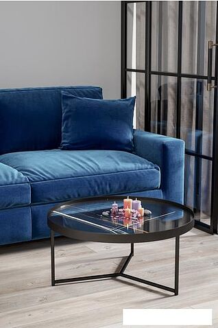 Журнальный столик Калифорния мебель Ориндж (сахара нуар/черный матовый)