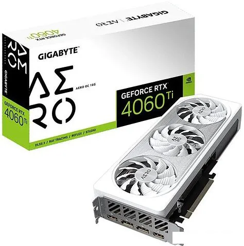 Видеокарта Gigabyte GeForce RTX 4060 Ti Aero OC 16G GV-N406TAERO OC-16GD