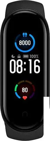 Фитнес-браслет Xiaomi Mi Smart Band 5 (черный, международная версия)