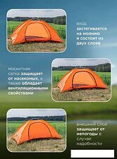 Треккинговая палатка ISMA CL-S10-2P (оранжевый)