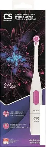 Электрическая зубная щетка CS Medica CS-466-W (белый/розовый)