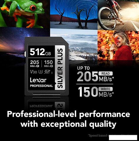 Карта памяти Lexar Professional SILVER PLUS SDXC LSDSIPL512G-BNNNG 512GB