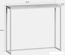 Консольный стол LoftyHome Мальборк Мрамор Сноу консольный (серый) Консольный стол LoftyHome Мальборк Мрамор Сноу консольный (серый)