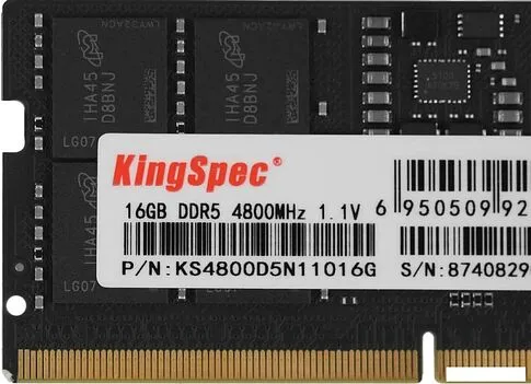 Оперативная память KingSpec 16ГБ DDR5 SODIMM 4800 МГц KS4800D5N11016G